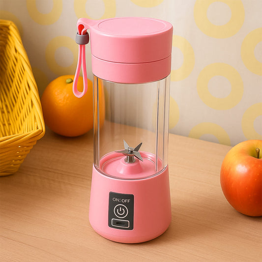 ChefÕs Embrace Portable USB Electric Juicer with 6 blades, ideal for making fresh smoothies.