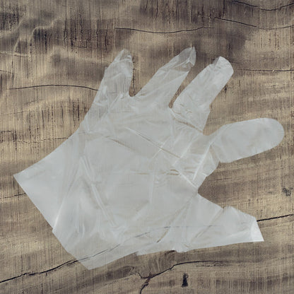 Disposable Gloves Ð Large Clear Plastic, 100 Pcs | Grow Wear