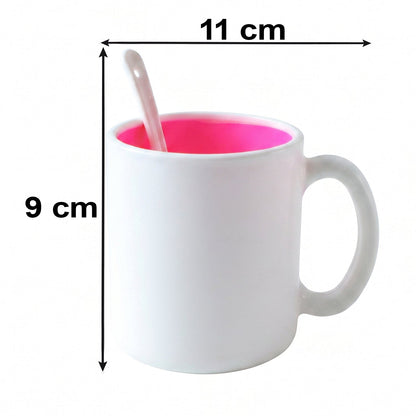 Coffee Mug with Spoon Ð Designer, Lead-Free Ceramic | Tidy Table