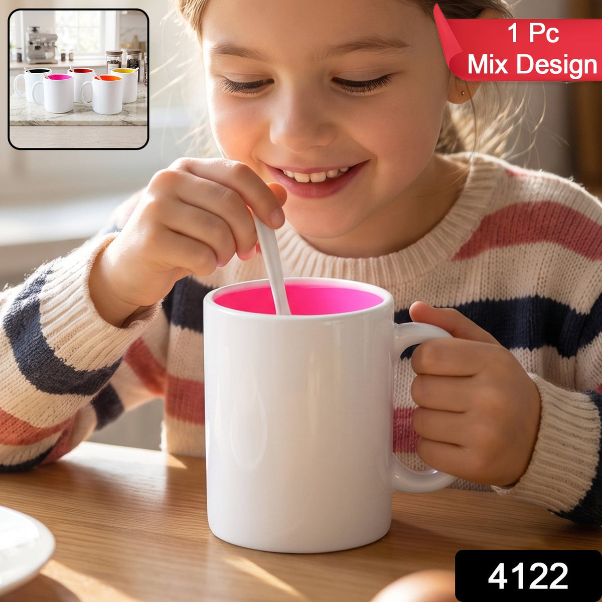 Coffee Mug with Spoon Ð Designer, Lead-Free Ceramic | Tidy Table