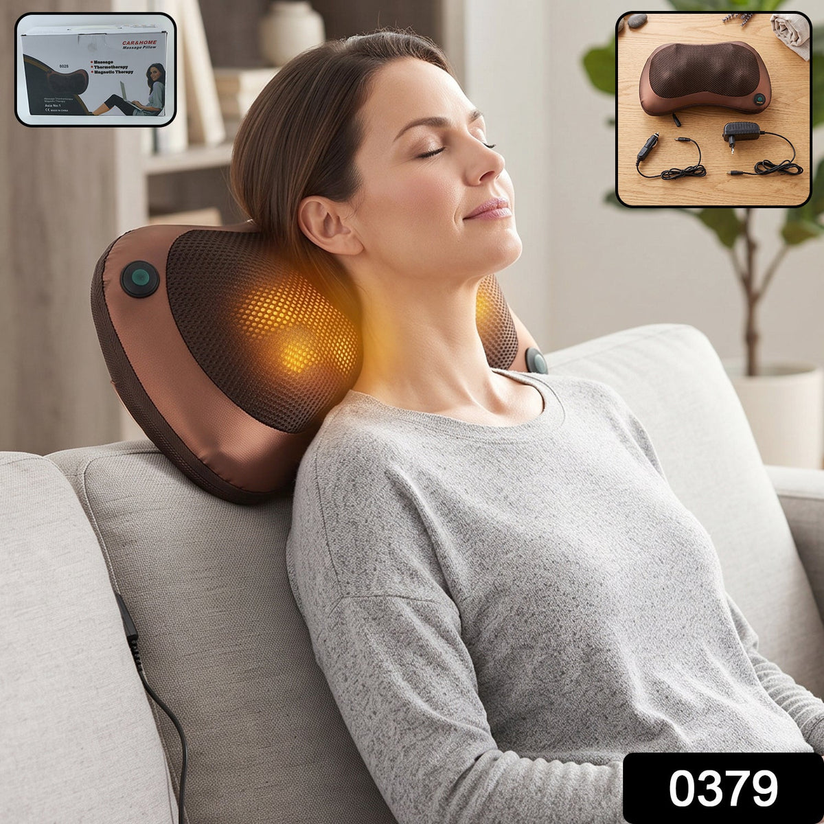 Professional Massage Pillow Ð Heat & Rollers | Velvet Wellness